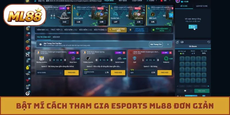 Esports ML88 Bật mí cách tham gia Esports ML88 đơn giản