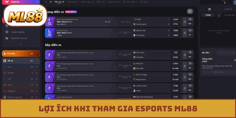 Esports ML88 Lợi ích khi tham gia Esports ML88